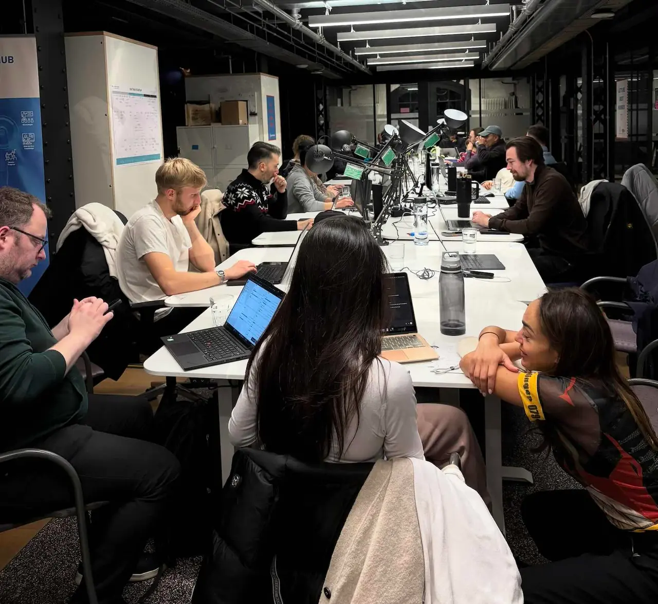 Founders and builders co-working at build fridays